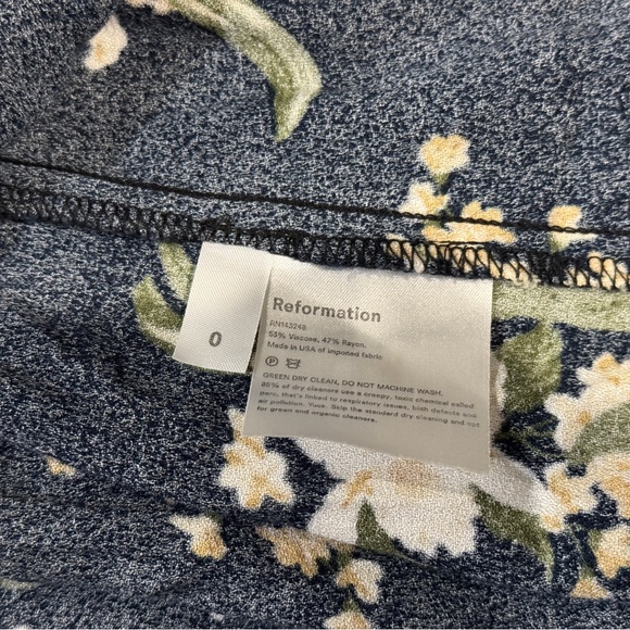 Reformation Dark Blue Floral Maxi Dress - Picture 3 of 4